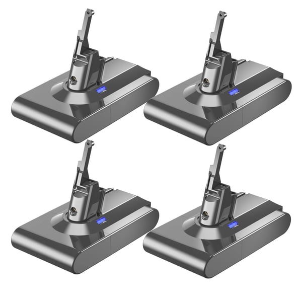 Dyson V8, Erstatningsbatteri 6000 mAh 21700-celle, kompatibel med V8 Absolute/Animal SV10, sort