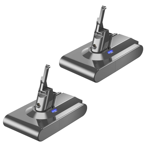 Dyson V8 erstatningsbatteri, 6000 mAh med 21700-celler, rød, kompatibel med V8 Absolute/Animal (SV10) håndstøvsuger