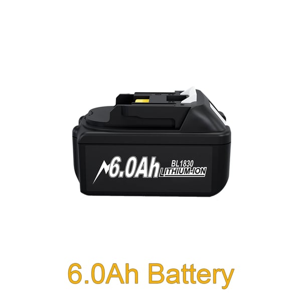 Kompatibel med Makita, ersättningsbatteri Li‑ion 18V, grå, för BL1830/BL1840/BL1860/BL1890 elverktyg