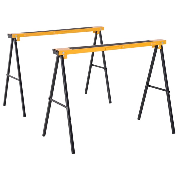 Sågbockar - Fällbara metallbockar - 2-pack - Med bärhandtag - Portabla - Robust konstruktion