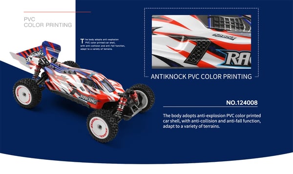 RC-auto - 124008 - 1:12 4WD Harjaton 3S - 60 km/h - Offroad - RTR - 1300 mAh 1 Akku - Valkoinen