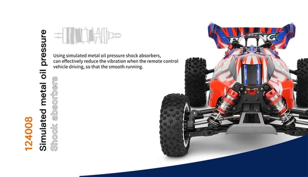 RC-auto - 124008 - 1:12 4WD Harjaton 3S - 60 km/h - Offroad - RTR - 1300 mAh 1 Akku - Valkoinen