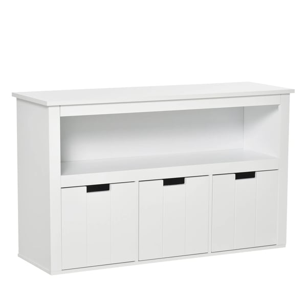 Sideboard Skänk - Vardagsrumsskåp - 3 Lådor - Öppna Hyllor - 102×33×61,5 cm - Montering Krävs