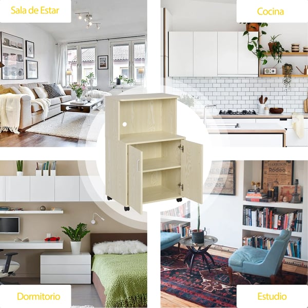 Skänk / Sideboard - Vardagsrumsskåp - Justerbar Hylla - Förvaring - Fristående - Montering Krävs