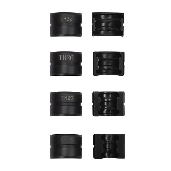 Pressbackar - Set för rörpressverktyg - TH 16/20/26/32 mm - 4-pack - CR45 Stål - Svart