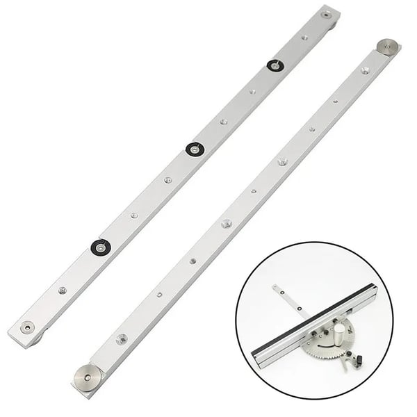 Geringsstang - Miter Bar til bordsav - 650 mm (65 cm) - Til T-spor/T-track - Aluminiumslegering - Guld
