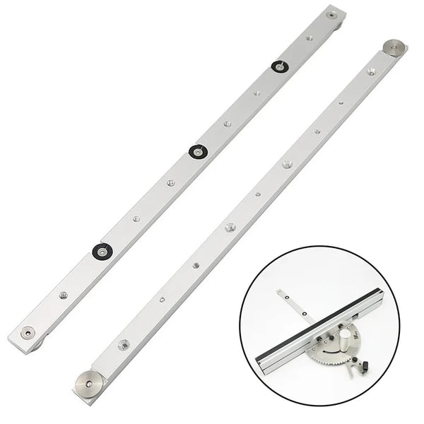 Geringsstang - Miter Bar til bordsav - 650 mm (65 cm) - Til T-spor/T-track - Aluminiumslegering - Guld