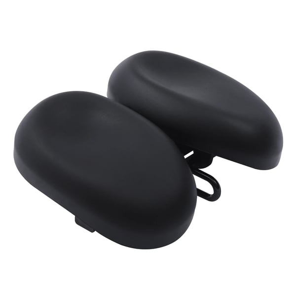 Cykelsadel - Noseløs racercykelsadel - Justerbar bredde 21,9–24,6 cm - Stødabsorberende - Ventileret huldesign - Ergonomisk trykaflastning - Sort