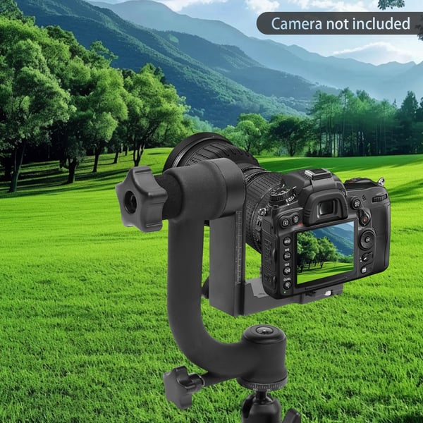 Gimbal-jalustapää - 360° Panoraamapää - Kantavuus jopa 20 kg - Sulava pyöritys - DSLR-teleobjektiiveille - Luonto- ja urheilukuvaus