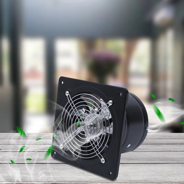 Aksial industriventilator, vægventilator 40 W 220 V, indblæsning/udsugning, sort