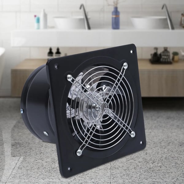 Aksial industriventilator, vægventilator 40 W 220 V, indblæsning/udsugning, sort