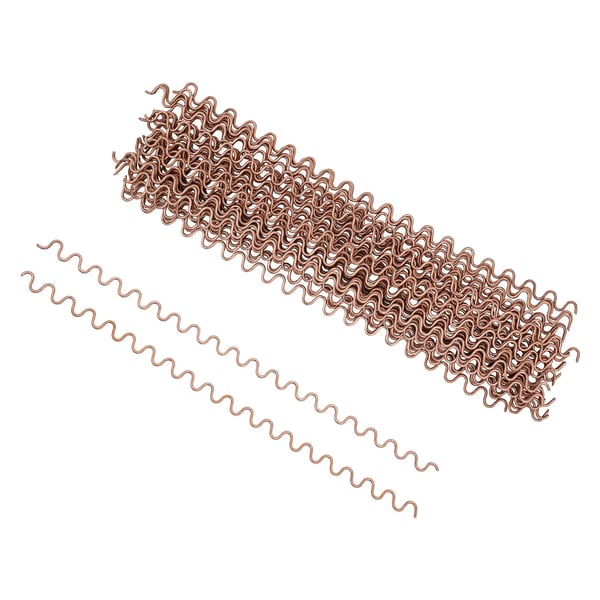 Bilkarrosseri Spotter Dent Puller - Wiggle Wires - Bølgeform - 33 cm - Ø 2 mm - Kobberbelagt jern - 50 stk - Til punktsvejsning - Rosaguld