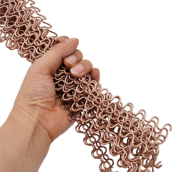 Bilkarrosseri Spotter Dent Puller - Wiggle Wires - Bølgeform - 33 cm - Ø 2 mm - Kobberbelagt jern - 50 stk - Til punktsvejsning - Rosaguld