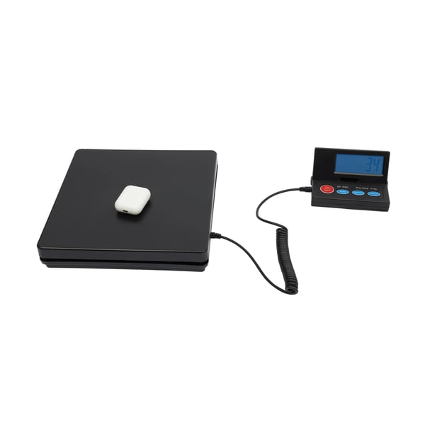 50 kg elektronisk digitalvægt, bordvægt, 1 g/2 g (0,1 oz), til værksted & apotek, sort