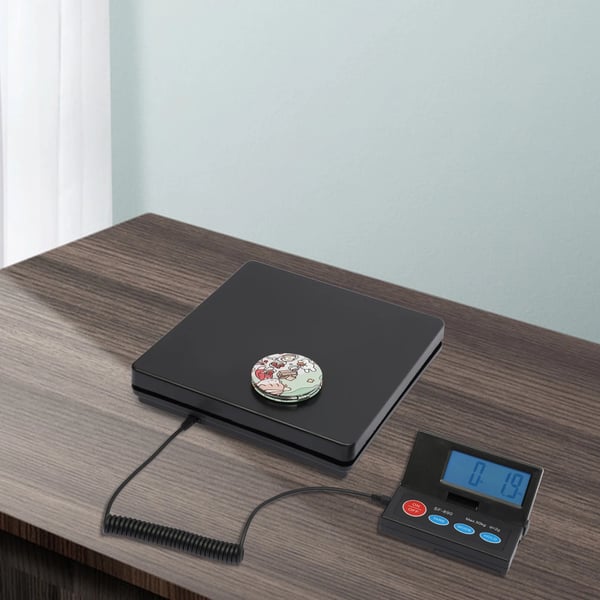 50 kg elektronisk digitalvægt, bordvægt, 1 g/2 g (0,1 oz), til værksted & apotek, sort