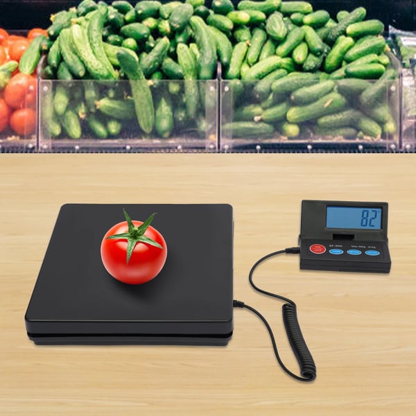 50 kg elektronisk digitalvægt, bordvægt, 1 g/2 g (0,1 oz), til værksted & apotek, sort