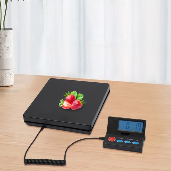 50 kg elektronisk digitalvægt, bordvægt, 1 g/2 g (0,1 oz), til værksted & apotek, sort