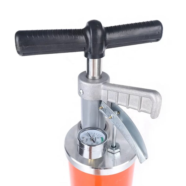 Trykluft afløbsrenser - Pneumatisk rør-/afløbsoplukker - Rørdiameter Ø30–130 mm - Tryk 0,7 MPa - Luftkammer 118–350 mm - Orange