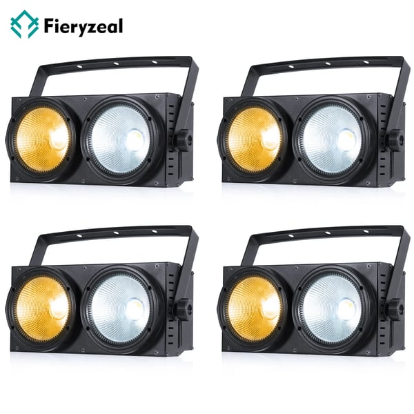 LED COB PAR-valo - 200 W 2‑LED Lavavalo - Bicolor Kylmä/Lämmin Valkoinen - DMX512 8 Kanavaa - Ääniohjaus Master/Slave Auto - DJ/Lava - Vaaleanharmaa