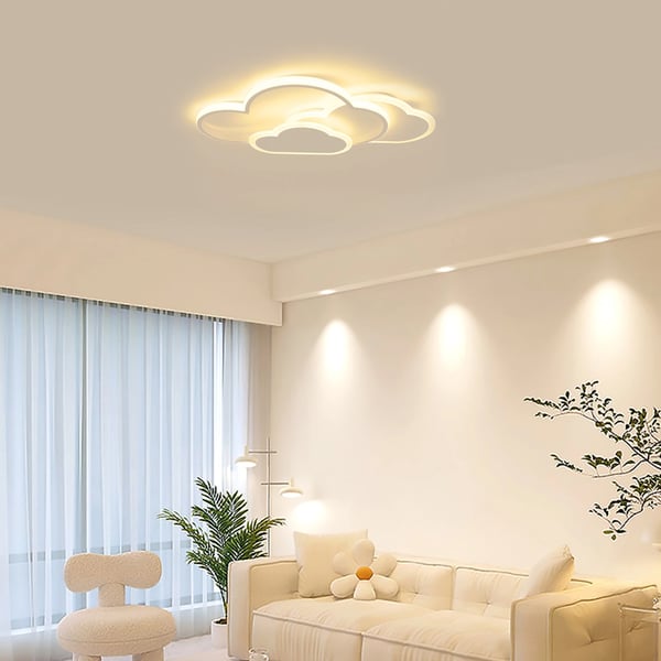 Skyformet LED-loftlampe, overflademonteret 42 W, hvid