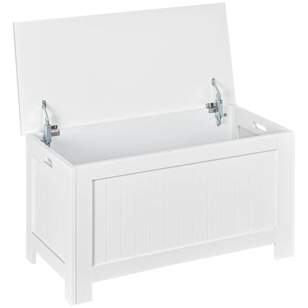 Förvaringskista för sovrum - Förvaringslåda - Med lock - 81×40×46 cm - För småsaker - Vit