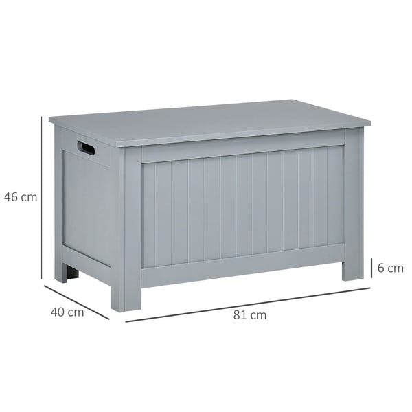 Förvaringskista - Förvaringslåda med lock - 81×40×46 cm - För sovrum - För småsaker - Ljusgrå