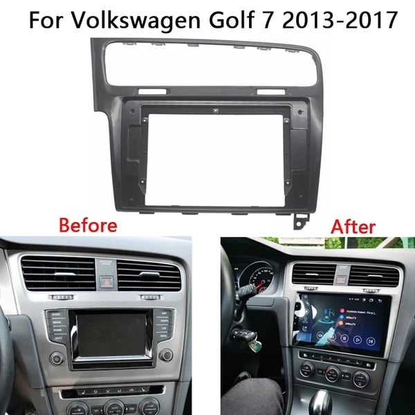 Bilradio Monteringssæt - Fascia Frontpanel - Til Volkswagen Golf 7 2013–2017 - Instrumentbræt Ramme - Stereo Monteringspanel