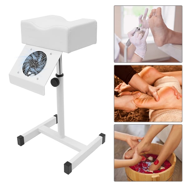 Pedicure-stol, neglestol med fodspa-massage, justerbar fodstøtte, til salon/spa/hjem, sort