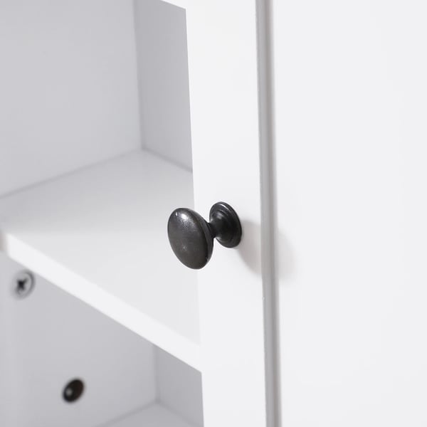 Badrumsskåp - Förvaringsskåp - 3 hyllplan - 1 rulljalusidörr - 53 x 14,5 x 50,5 cm - Montering krävs