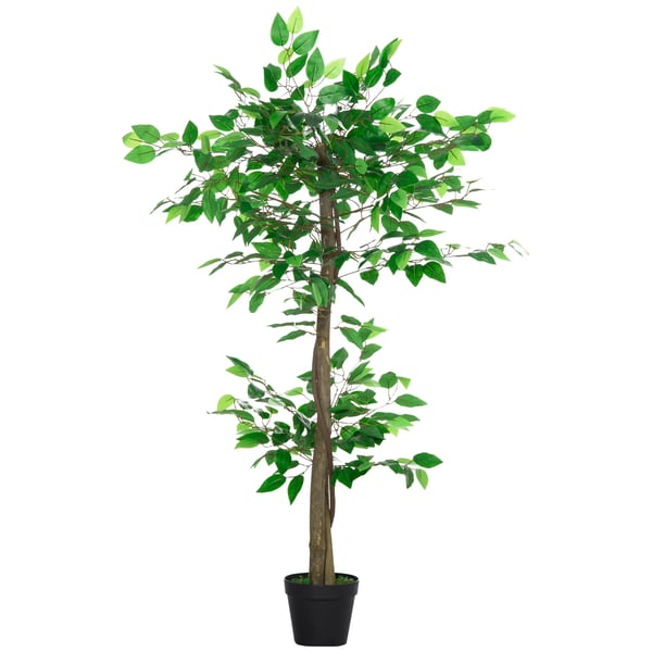 Konstgjort te-träd - Bonsai - 120 cm - 546 blad - Plast - För utomhus - Grön kruka