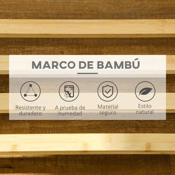Bambu klädställning - Garderobstativ - På hjul - 6 krokar - Klädstång - Hylla - 100×37×191 cm