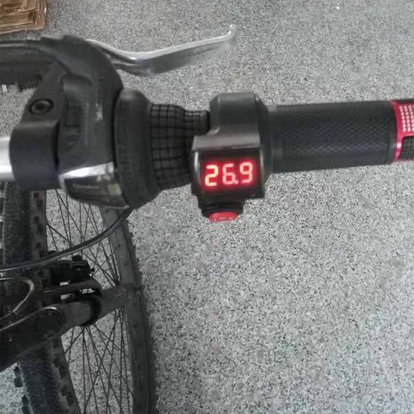 Sähköpyörän muunnossarja - Vasemman puolen veto - 24V 350W - Harjallinen, Sivukiinnitteinen - Kierroskahva - Musta