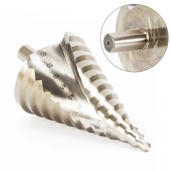 HSS Trinborsæt - Keglebor - 6–60 mm - Til rustfrit stål, metal, træ, plast