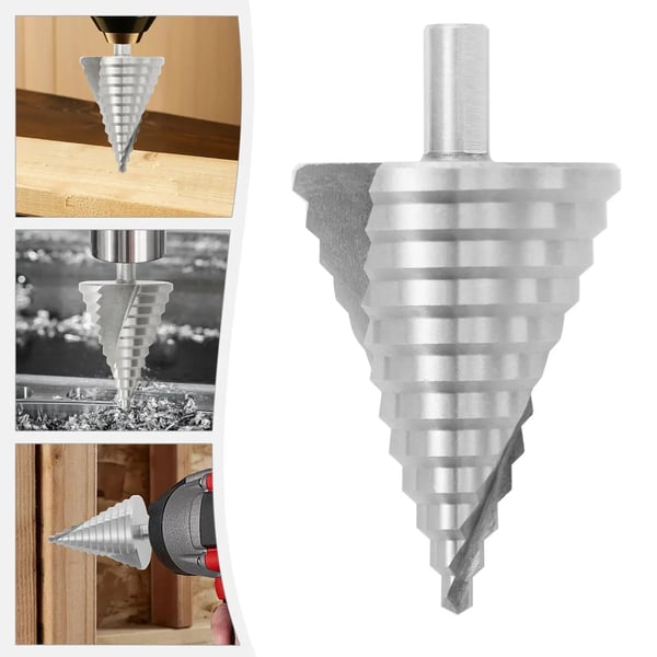 HSS Trinborsæt - Keglebor - 6–60 mm - Til rustfrit stål, metal, træ, plast