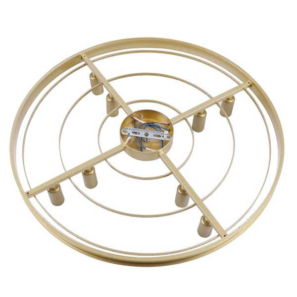 Moderne krystallysekrone - Pendellampe - 60 cm - 8x E14 LED varm hvid - 220 V - Kabelpendel - Inkl. pærer - Gul