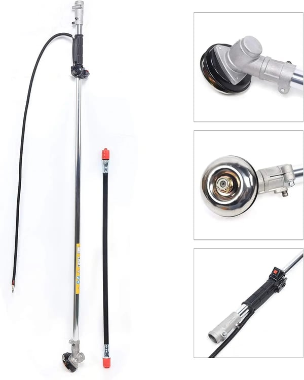 Bensindriven ogrästrimmer, 4‑takts ryggsäckmodell, 35,4 cc 1 kW 4500–8500 rpm, orange