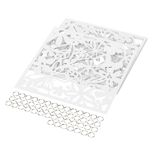 Ripustettava tilanjakaja huoneenjakaja - Paneelisarja - 12 kpl - 40 x 40 cm - PVC - Avoleikattu perhonen/kukka/lintu - Ripustettava malli