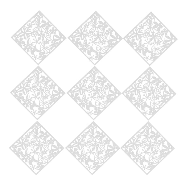 Ripustettava tilanjakaja huoneenjakaja - Paneelisarja - 12 kpl - 40 x 40 cm - PVC - Avoleikattu perhonen/kukka/lintu - Ripustettava malli