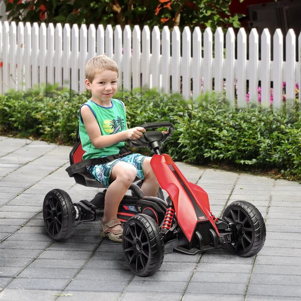 Elektrisk Gokart För Barn - Elbil Ride-On - 3–8 År - 100 x 58 x 58,5 cm - Röd