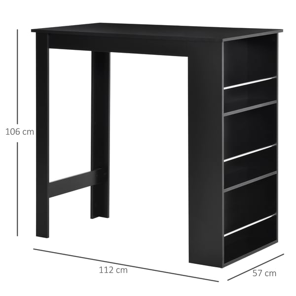 Bistro barbord - Barbord - 3 hyllor - För drycker och flaskor - 112×57×106 cm