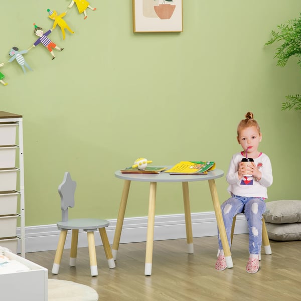 Barnstolar i trä - Set 2-pack - För sovrum och lekrum - Montering krävs
