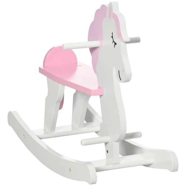 Gunghäst för barn - Åkleksak i trä - Med pedaler - Två hjul - Ålder 1–3 år - Storlek 68×27×46,5 cm