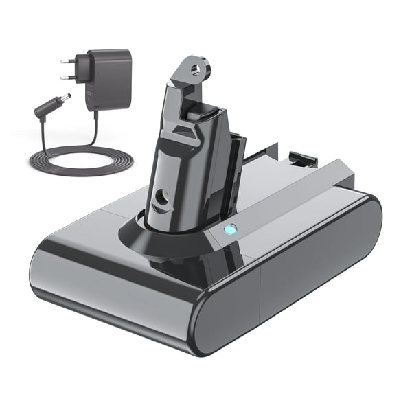Dyson-kompatibelt batteri, Erstatningsbatteri til V6/V7/V8/V10-støvsugere, 21,6V 6000mAh, Lilla