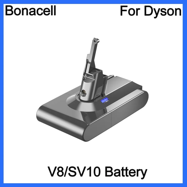 Dyson V6/V7/V8/V10, erstatningsbatteri, 21,6 V 6000 mAh genopladeligt, beige