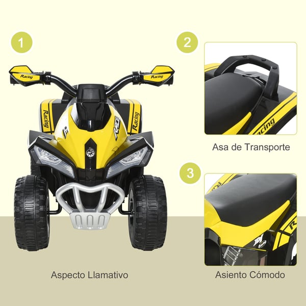 Quad ATV - Gåbil För Barn - 18+ Månader - Ljus & Musik - Max 20 kg - 67,5×38×44 cm - Grön