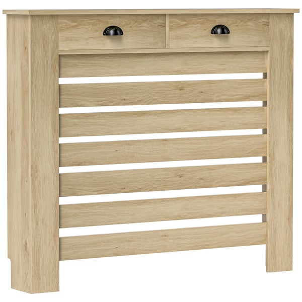 Elementskydd / Radiatorskydd - Med Låda - MDF - 111 x 19 x 95,5 cm - Ek