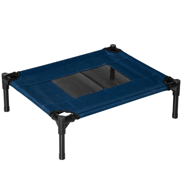 Upphöjd hundsäng - Hundbädd - 100% Bomull - 61 x 46 x 18 cm - Blå