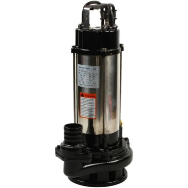Upotettava jäte-/likavesipumppu, 1500 W (2 hv) 36000 l/h, kellukekytkimellä, musta