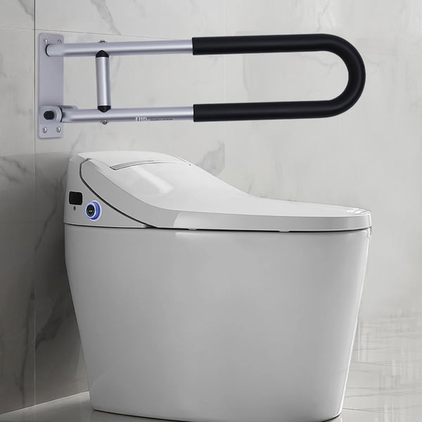 Vægmonteret toiletgreb - Støttehåndtag - 60 cm Længde - Aluminiumlegering - Til Ældre, Handicappede, Gravide - Multifarvet