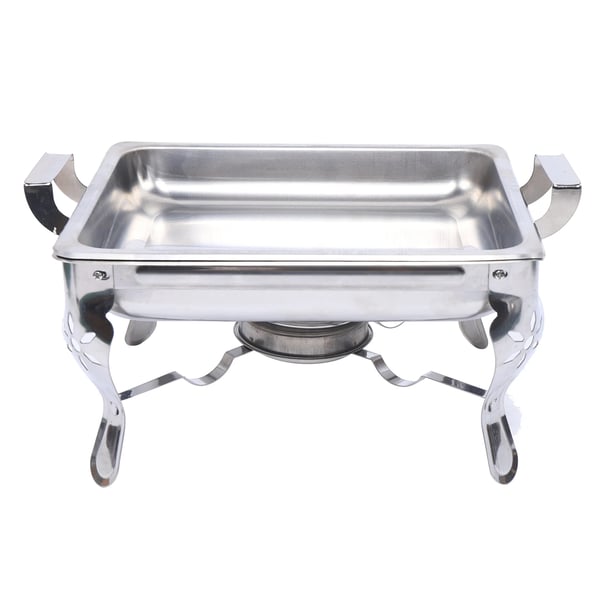 Hotelbuffet madvarmer, chafing dish, 6 L, rustfrit stål, lysegrå